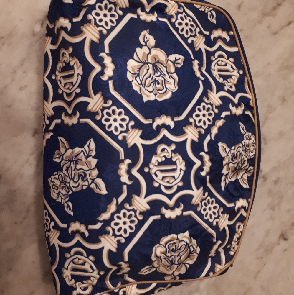 Christian Dior rose floral  makeup bag pouch